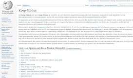 
							         Koop-Modus – Wikipedia								  
							    