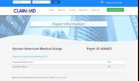 
							         Korean American Medical Group - CLAIM.MD								  
							    