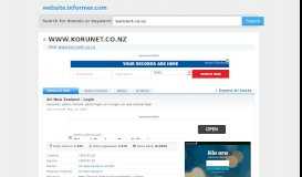
							         korunet.co.nz at WI. Air New Zealand - Login - Website Informer								  
							    