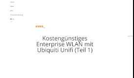 
							         Kostengünstiges Enterprise WLAN mit Ubiquiti Unifi (Teil 1) - eves_								  
							    