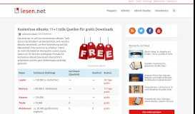 
							         Kostenlose eBooks: Top Quellen für gratis Downloads - lesen.net								  
							    