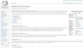 
							         Kotak Life Insurance - Wikipedia								  
							    