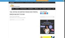 
							         kotak securities franchise portal Archives – A Digital Blogger								  
							    