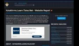 
							         Kotakhrms.Learn.Taleo.Net - Taleo | WebSite Info								  
							    