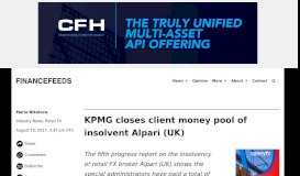 
							         KPMG closes client money pool of insolvent Alpari (UK ...								  
							    