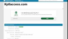 
							         Kptlaccess - Kptlaccess.com Website Analysis and Traffic Statistics								  
							    