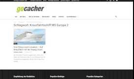 
							         Kreuzfahrtschiff MS Europa 2 | GOCacher - Geocaching News Portal								  
							    