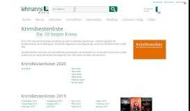 
							         Krimibestenliste - Die 10 besten Krimis - Lehmanns.de								  
							    