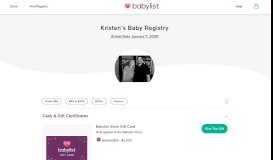 
							         Kristen and John Lewis' Baby Registry at Babylist								  
							    