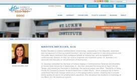 
							         Kristen Decelles, AUD - St. Luke's Cataract & Laser Institute St. Luke's ...								  
							    