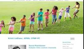 
							         Kristi LeBlanc, APRN, CPNP-PC » Pediatric Clinic in Louisiana and ...								  
							    