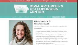 
							         Kristin Harts - Iowa Arthritis & Osteoporosis Center								  
							    