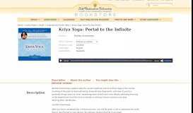 
							         Kriya Yoga: Portal to the Infinite – SRF Bookstore								  
							    