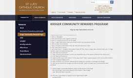 
							         Kroger Community Rewards Program - St. Lucy Catholic Church								  
							    