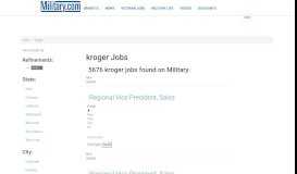 
							         kroger Job Listings | Career Search | Monster.com - Military.com								  
							    
