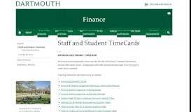 
							         Kronos Electronic Timecard - Dartmouth College								  
							    