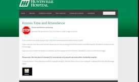 
							         Kronos Time & Attendance - Huntsville Hospital								  
							    