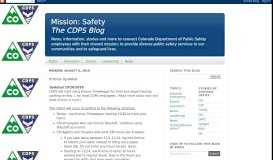 
							         Kronos Updates - Mission: Safety The CDPS Blog								  
							    