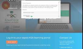 
							         KSA Learning Portal | Sepsis Healthcare E-learning | escalla								  
							    