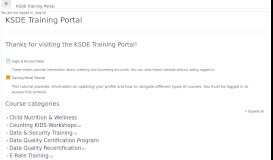 
							         KSDE Training Portal								  
							    