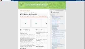 
							         KSE Data Products - Karachi Stock Exchange								  
							    
