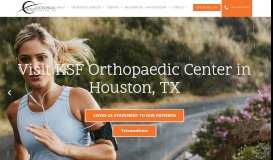 
							         KSF Orthopaedic Center: Orthopedic Doctor | Houston & Spring, TX								  
							    
