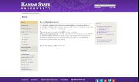 
							         KSIS Status - Kansas State University								  
							    