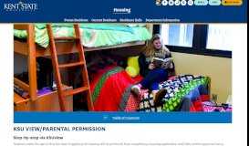 
							         KSU View/Parental Permission | Housing | Kent State University								  
							    