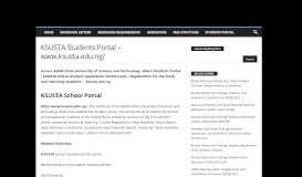 
							         KSUSTA Students Portal - www.ksusta.edu.ng/ - Eduloaded								  
							    