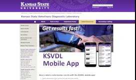 
							         KSVDL Mobile App - Kansas State Veterinary Diagnostic Laboratory								  
							    