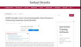 
							         KSWU Results 2019 | Get Karnataka KSWU UG/ PG Exam Results								  
							    