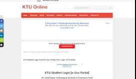 
							         KTU Student Login [e-Gov Portal] | KTU Online - KTU Online								  
							    