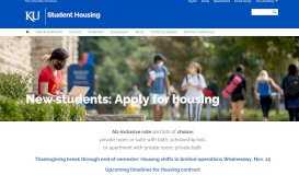 
							         KU Housing - The University of Kansas								  
							    