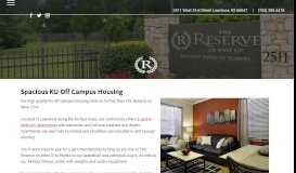 
							         KU Off Campus Housing | The Reserve on West 31st in Lawrence, KS								  
							    