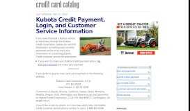 
							         Kubota Credit Payment, Login, and Customer Service ...								  
							    