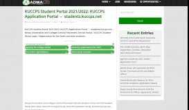 
							         KUCCPS Student Portal 2019/2020: KUCCPS Application Portal ...								  
							    