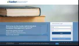 
							         Kuder Administrative Database Management System - Login								  
							    