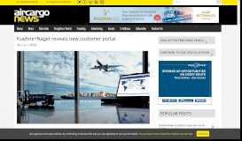 
							         Kuehne+Nagel reveals new customer portal - Air Cargo News								  
							    