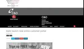 
							         Kuhn launch new online customer portal - C&O Tractors								  
							    