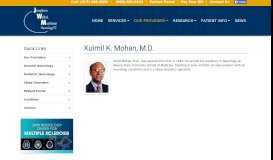 
							         Kuimil K. Mohan, M.D. | Josephson-Wallack ... - JWM Neurology								  
							    