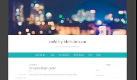 
							         KUIS students' portal – code by khirulnizam								  
							    