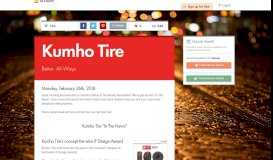
							         Kumho Tire | Smore Newsletters								  
							    