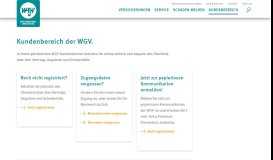 
							         Kundenbereich der WGV. - WGV Versicherungen								  
							    