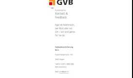 
							         Kundencenter - GVB								  
							    