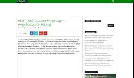 
							         KUST Wudil Student Portal Login | www.kustportal.edu.ng - Schoolinfo								  
							    