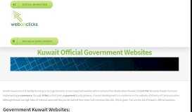 
							         Kuwait Official Government Websites | Webonclicks								  
							    