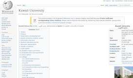 
							         Kuwait University - Wikipedia								  
							    