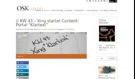 
							         KW 43 - Xing startet Content-Portal 