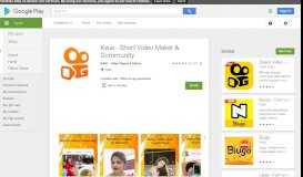 
							         Kwai - Short Video Maker & Community - Apps on Google Play								  
							    