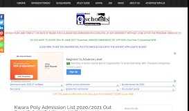 
							         Kwara Poly Admission List 2018/2019 Out For ND & HND | Check All ...								  
							    